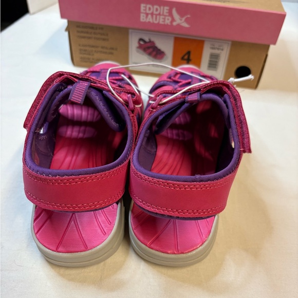 Eddie Bauer Girls' Hot Pink and Purple Sport Sandals - Picture 3 of 5